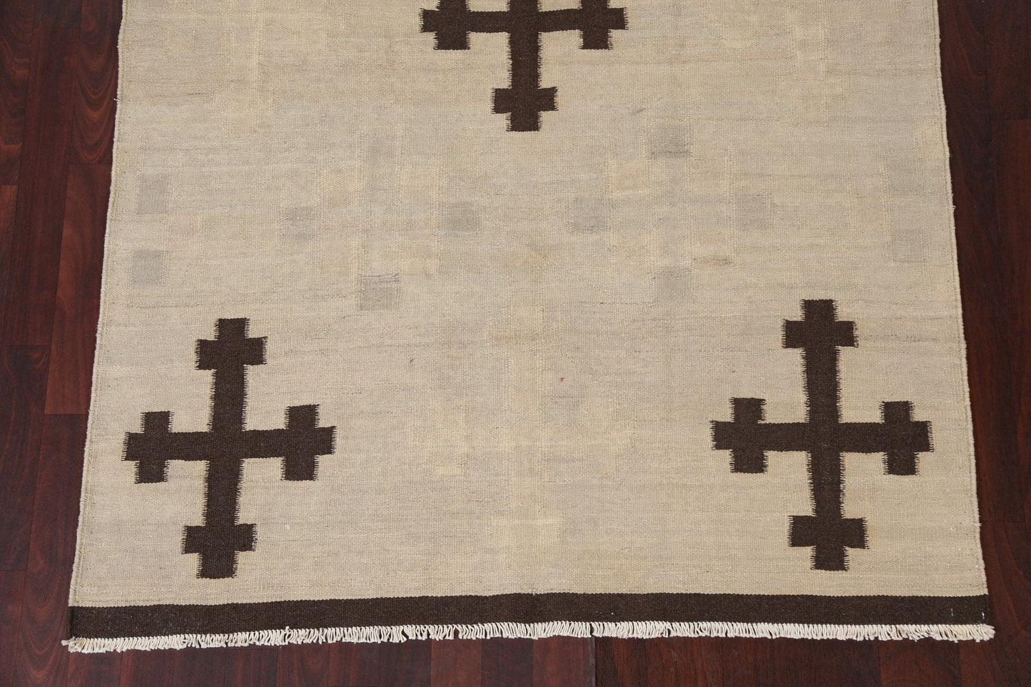 Natural Dye Kilim Flat-Weave Area Rug 5x10