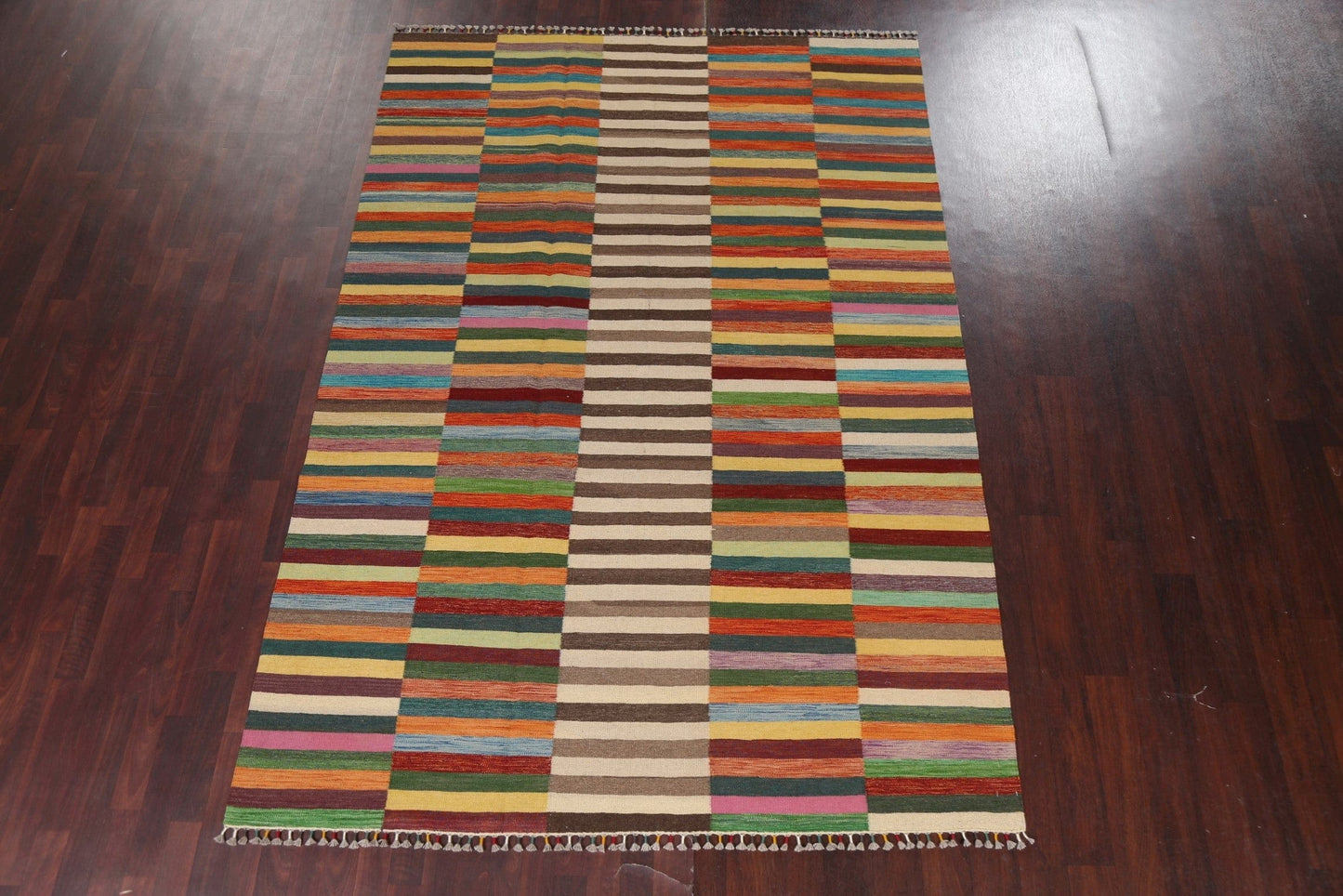 Handmade Kilim Flat Weave Area Rug 7x10