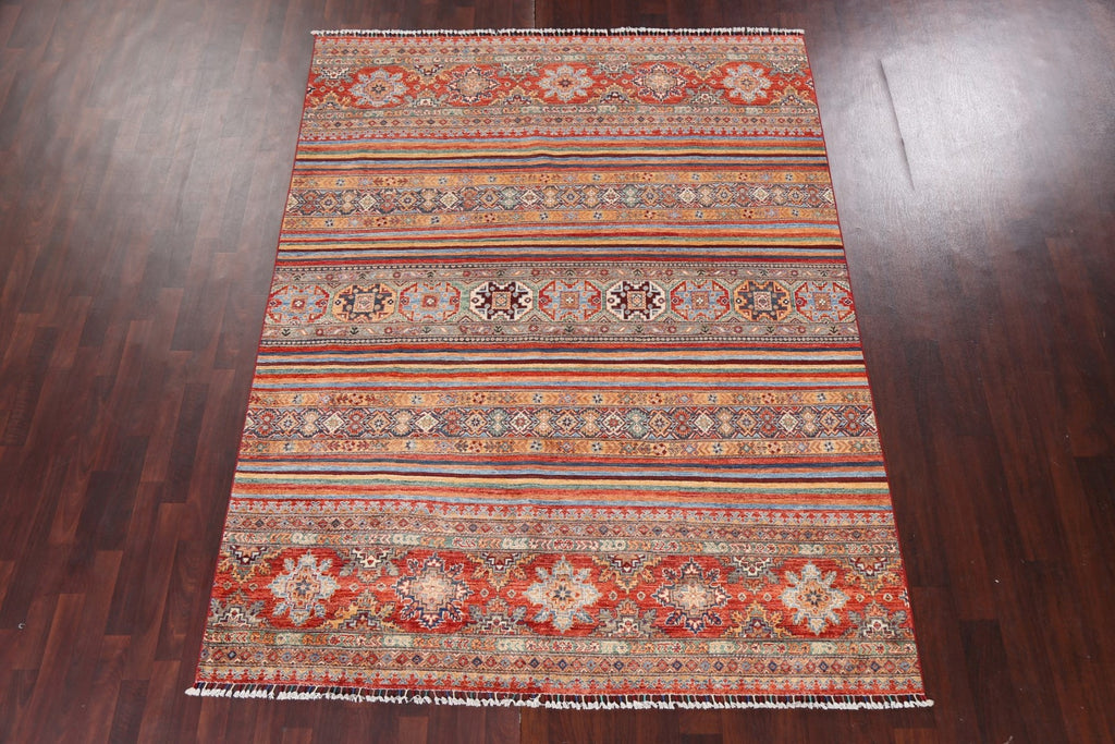 Vegetable Dye Kazak Wool Area Rug 7x9