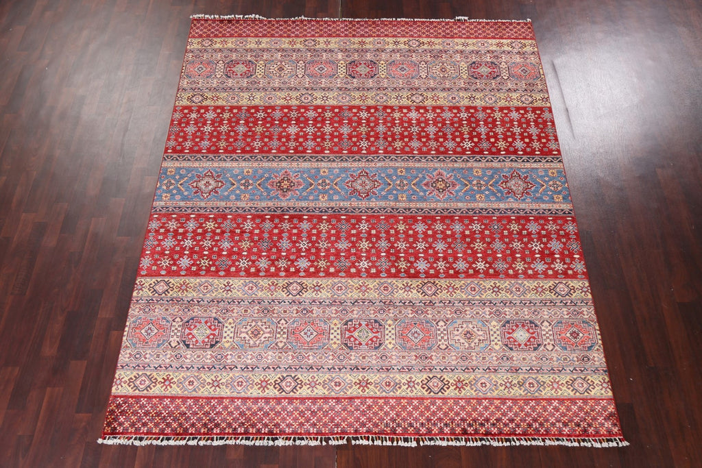 Vegetable Dye Kazak Wool Area Rug 8x10