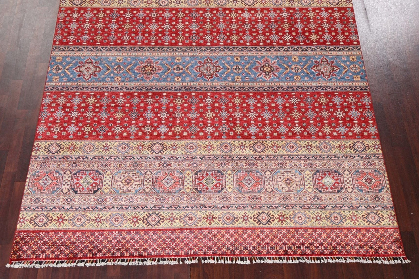 Vegetable Dye Kazak Wool Area Rug 8x10