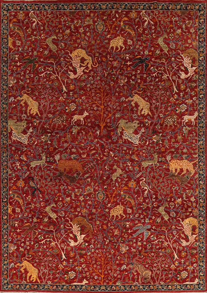 Vegetable Dye Animal Pictorial Ziegler Oriental Area Rug 9x12