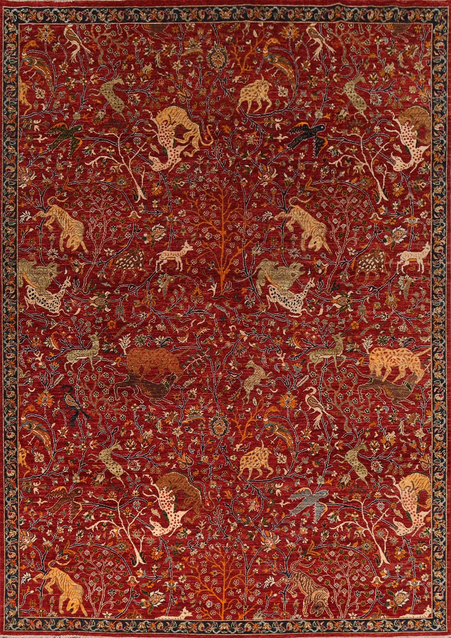 Vegetable Dye Animal Pictorial Ziegler Oriental Area Rug 9x12