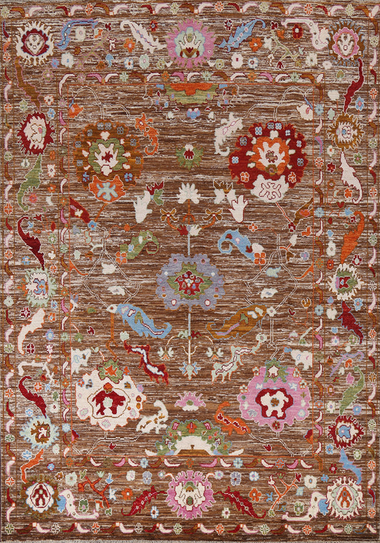 Vegetable Dye Oushak Turkish Area Rug 8x10