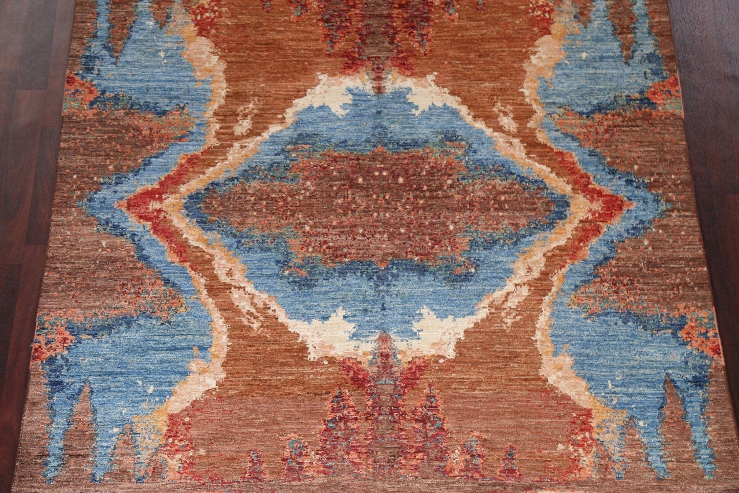 Wool Abstract Oriental Area Rug 6x8