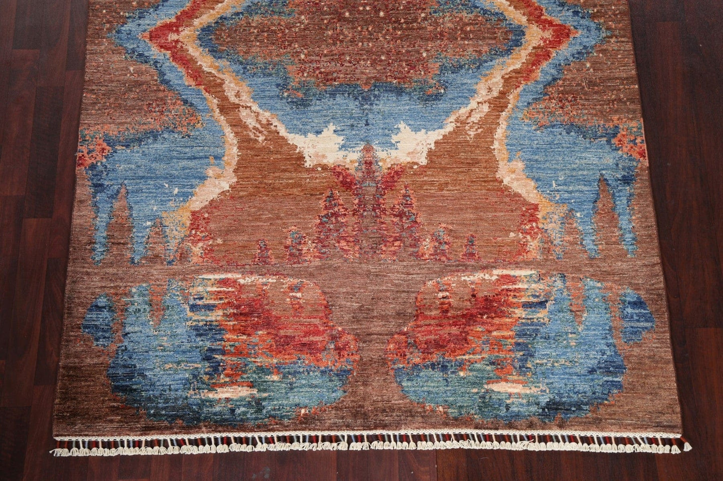 Wool Abstract Oriental Area Rug 6x8