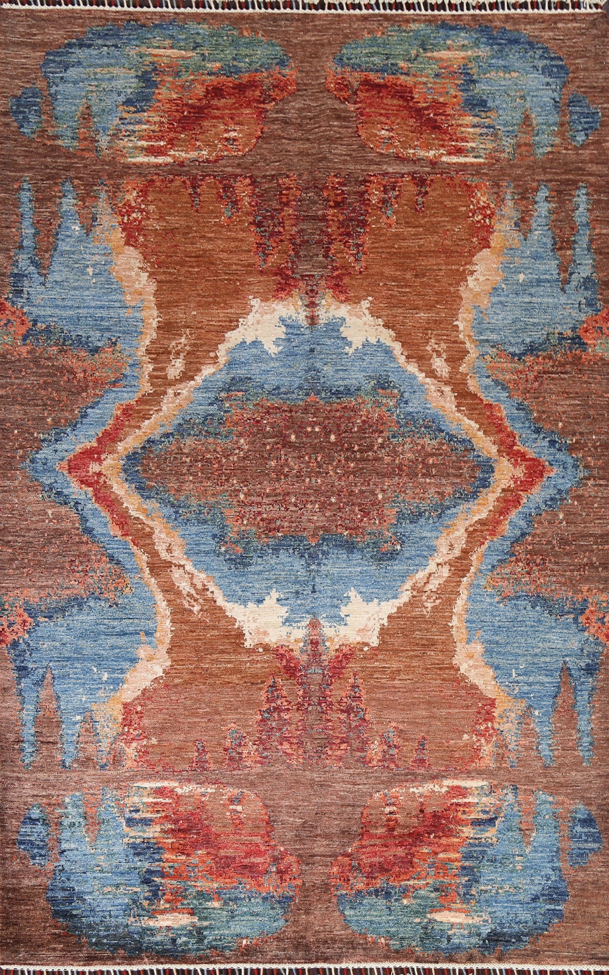 Wool Abstract Oriental Area Rug 6x8