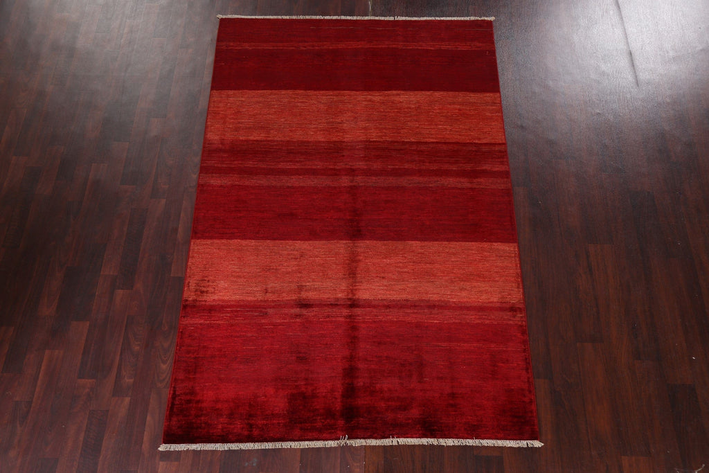 Red Gabbeh Persian Area Rug 5x8