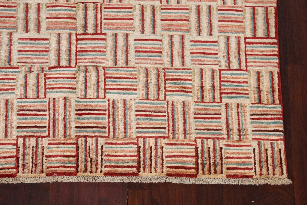 Striped Gabbeh Kashkoli Wool Area Rug 5x6