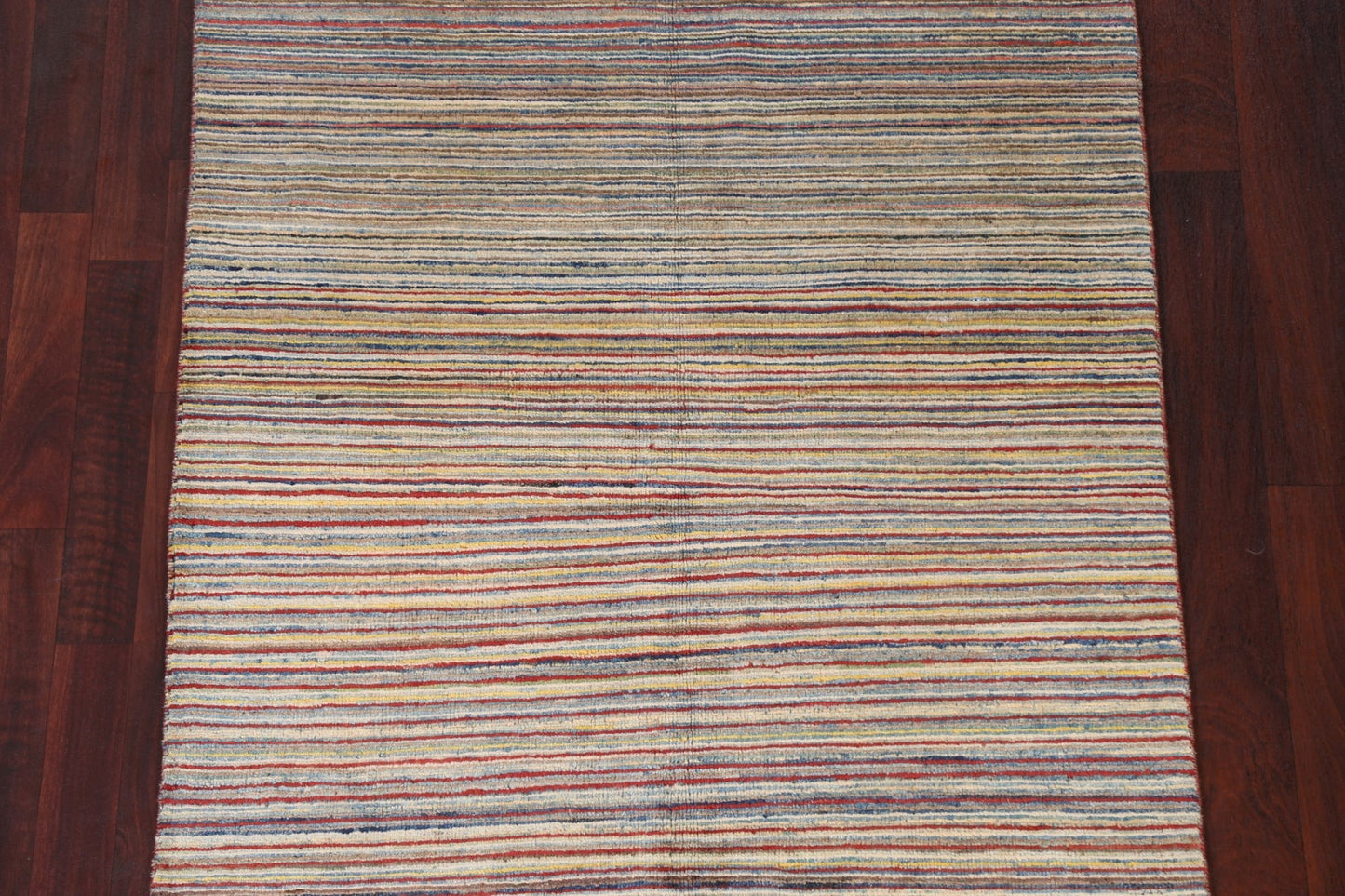 Striped Gabbeh Kashkoli Wool Area Rug 4x6