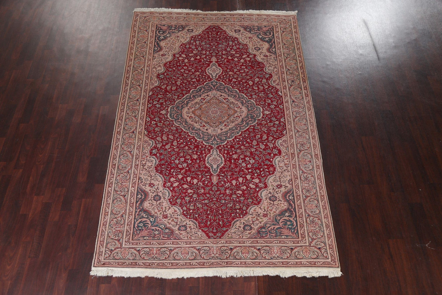 Vintage Red Anatolian Turkish Area Rug 6x10