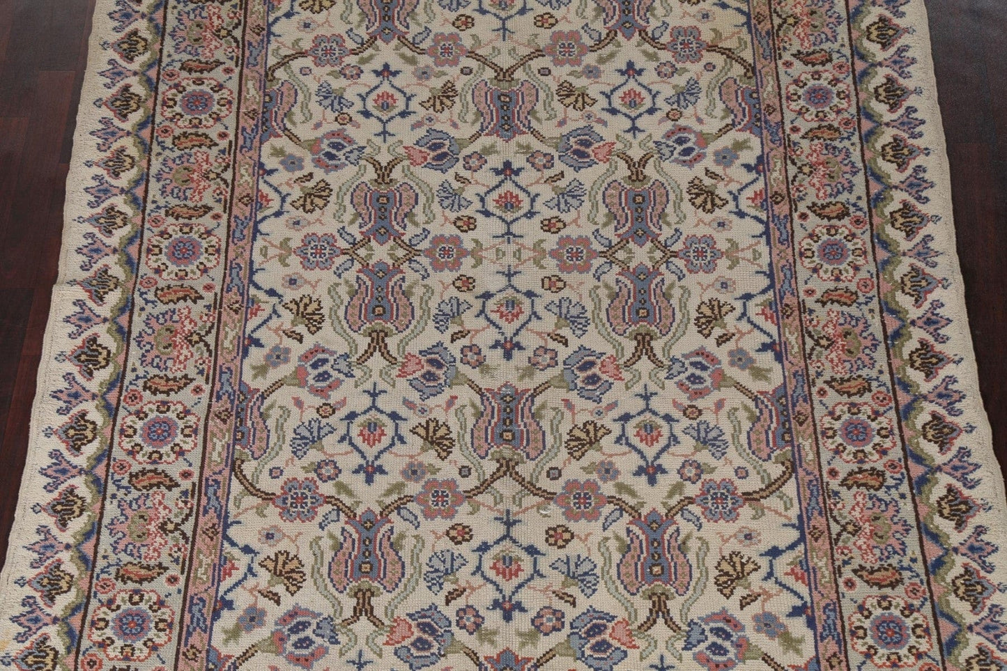 Antique Vegetable Dye Oushak Turkish Area Rug 6x10