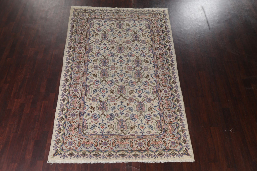 Antique Vegetable Dye Oushak Turkish Area Rug 6x10