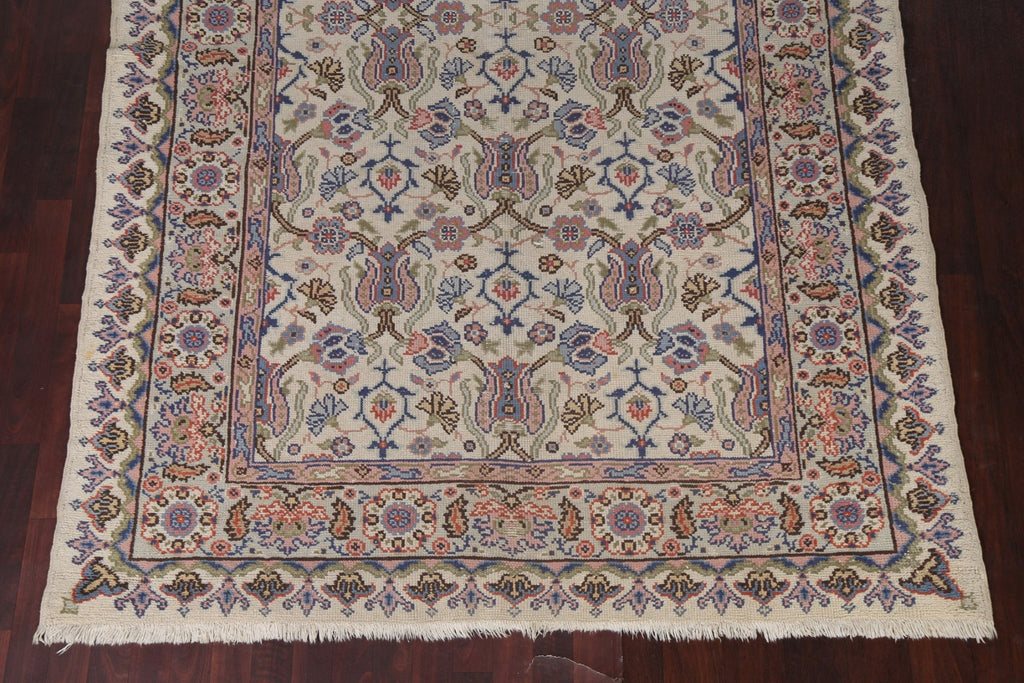 Antique Vegetable Dye Oushak Turkish Area Rug 6x10