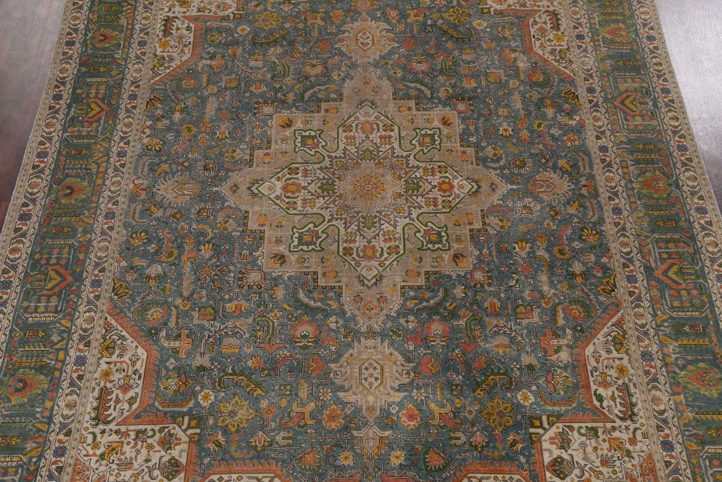 Vintage Wool Tabriz Persian Area Rug 10x13