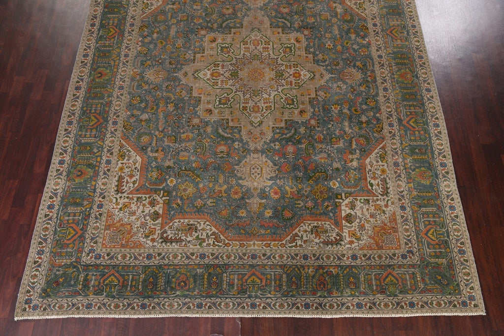 Vintage Wool Tabriz Persian Area Rug 10x13