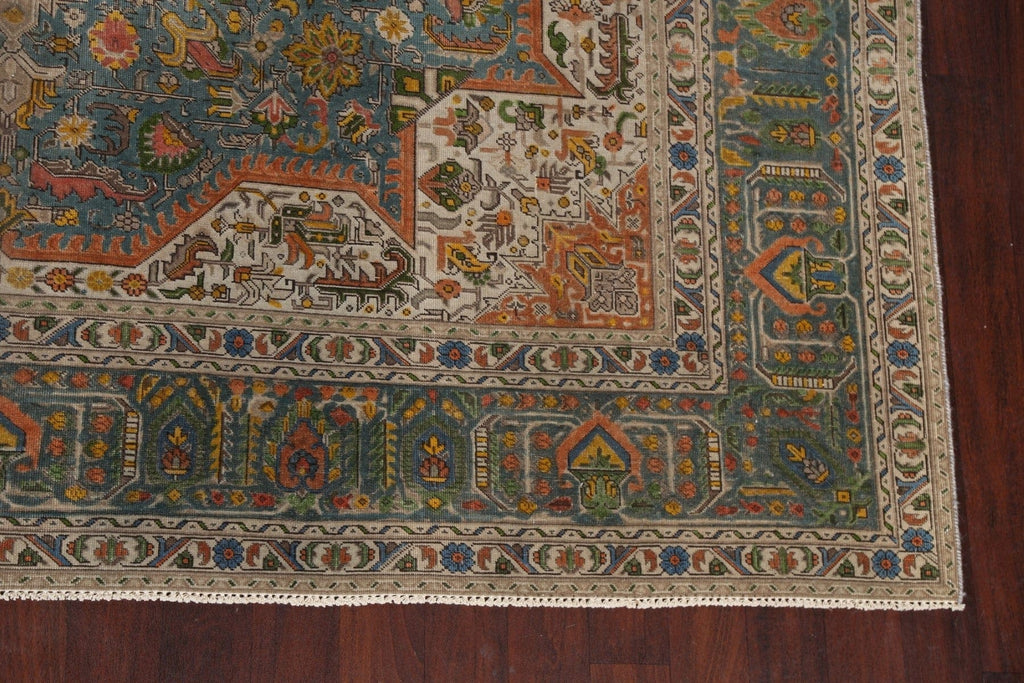 Vintage Wool Tabriz Persian Area Rug 10x13