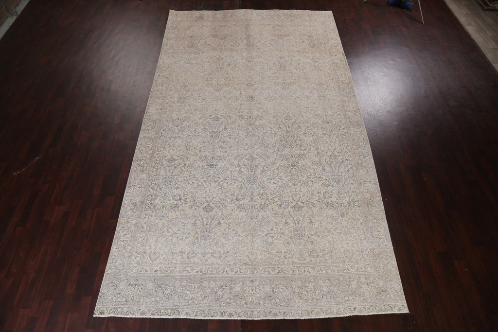 Distressed Large Tabriz Persian Area Rug 9x16