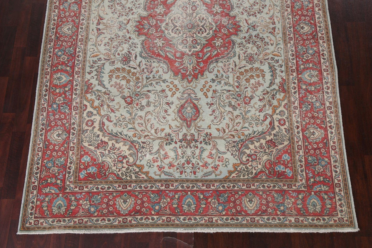 Vintage Floral Tabriz Persian Area Rug 7x10