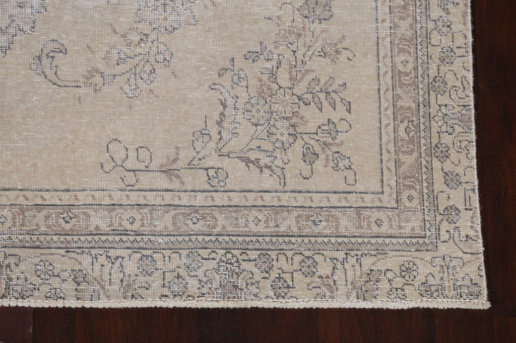 Distressed Vintage Tabriz Persian Area Rug 7x10