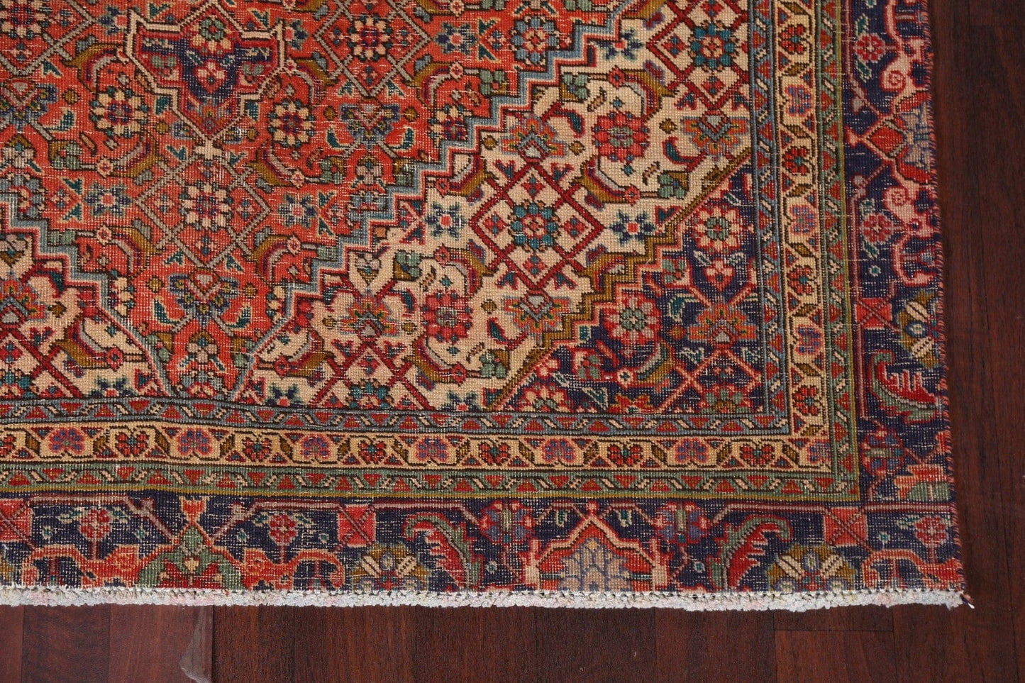 Vintage Tabriz Persian Area Rug 5x9