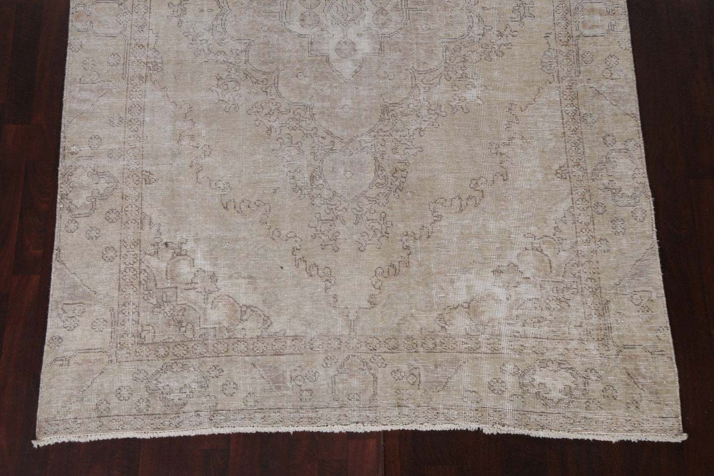 Muted Distressed Tabriz Persian Area Rug 6x10