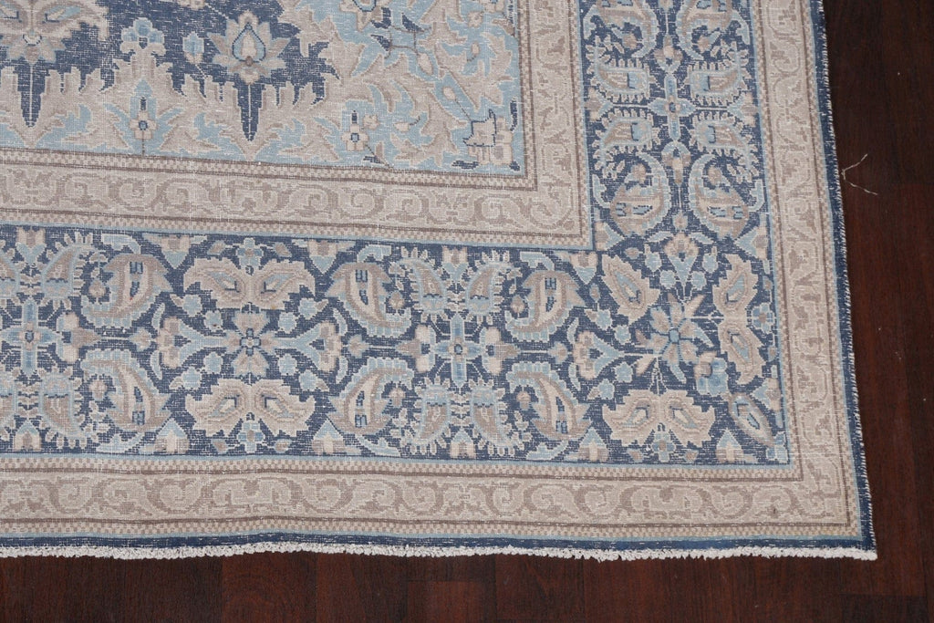 Distressed Wool Kerman Persian Area Rug 10x13