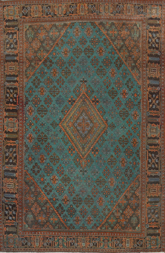 Distressed Over-Dye Joshaghan Persian Area Rug 8x12