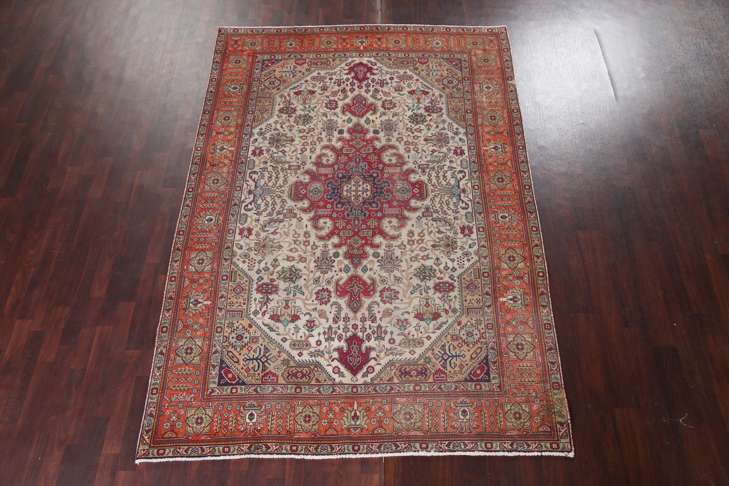 Vintage Tabriz Persian Area Rug 7x10