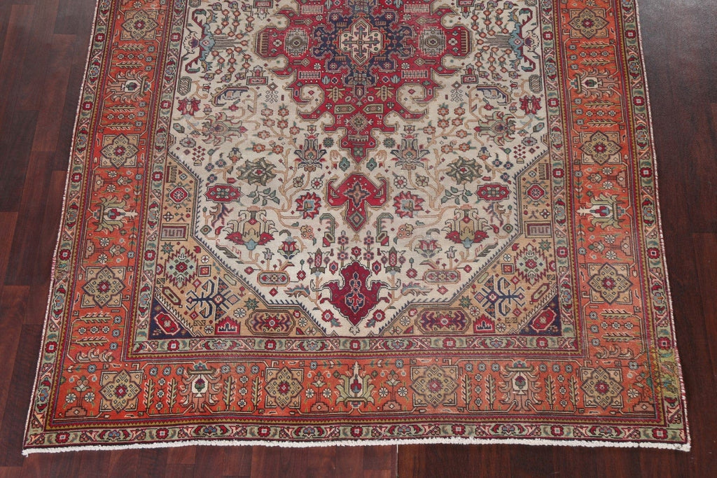 Vintage Tabriz Persian Area Rug 7x10