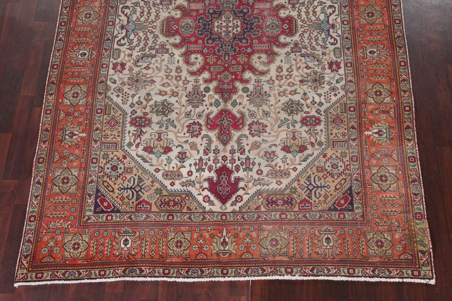 Vintage Tabriz Persian Area Rug 7x10