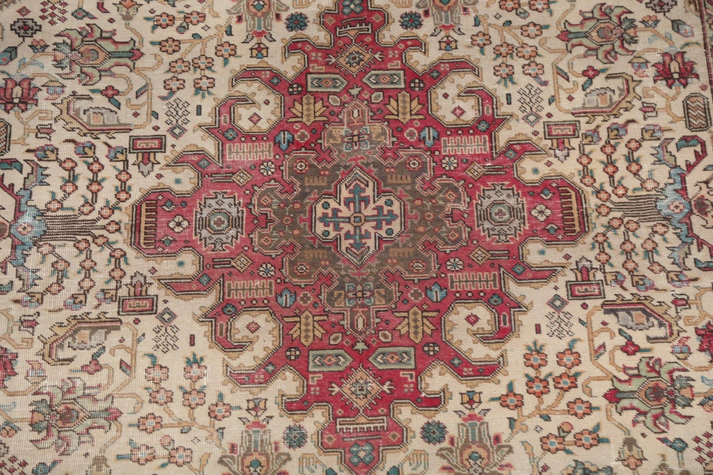 Vintage Wool Tabriz Persian Area Rug 7x10