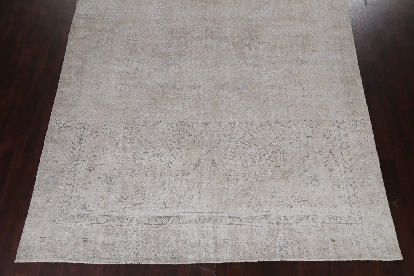 Vintage Distressed Tabriz Persian Area Rug 9x12