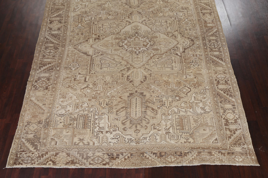 Geometric Wool Heriz Persian Area Rug 10x13