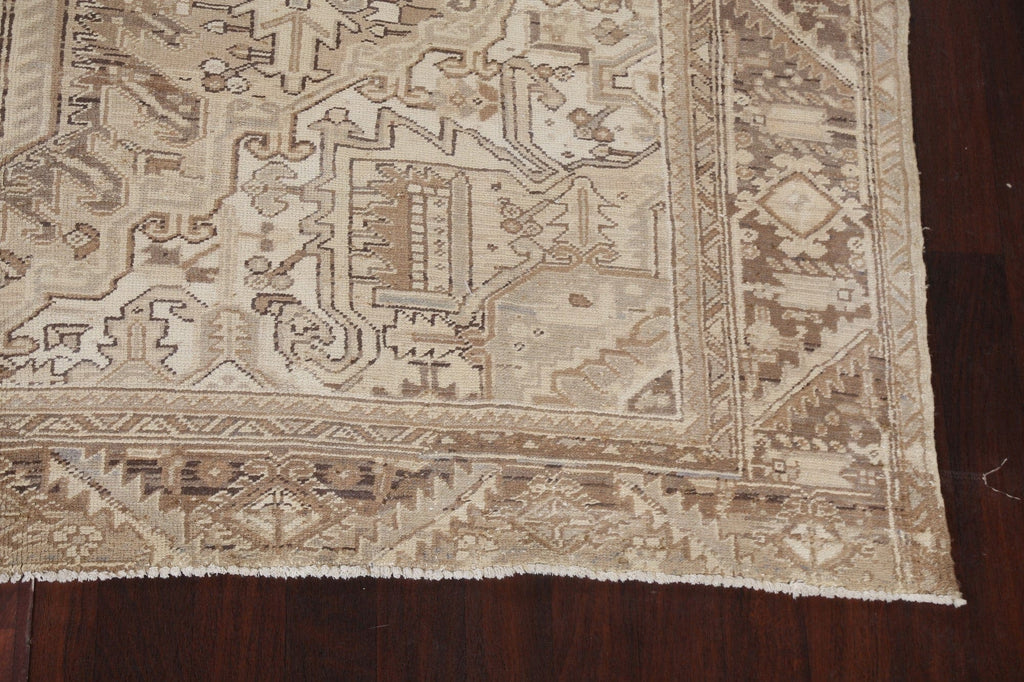 Geometric Wool Heriz Persian Area Rug 10x13