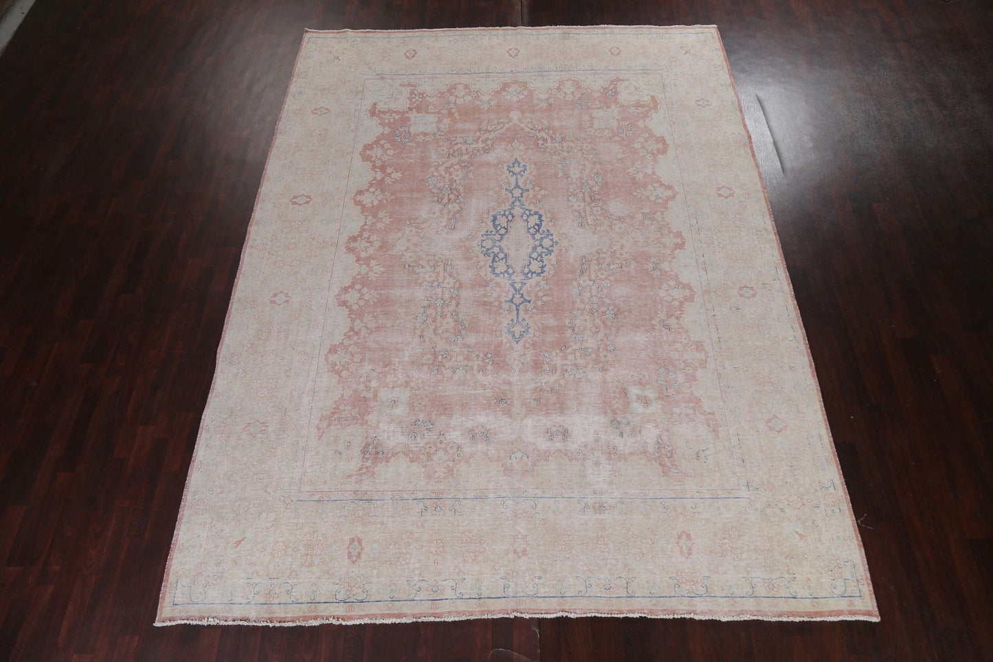 Vintage Distressed Kerman Persian Area Rug 10x13