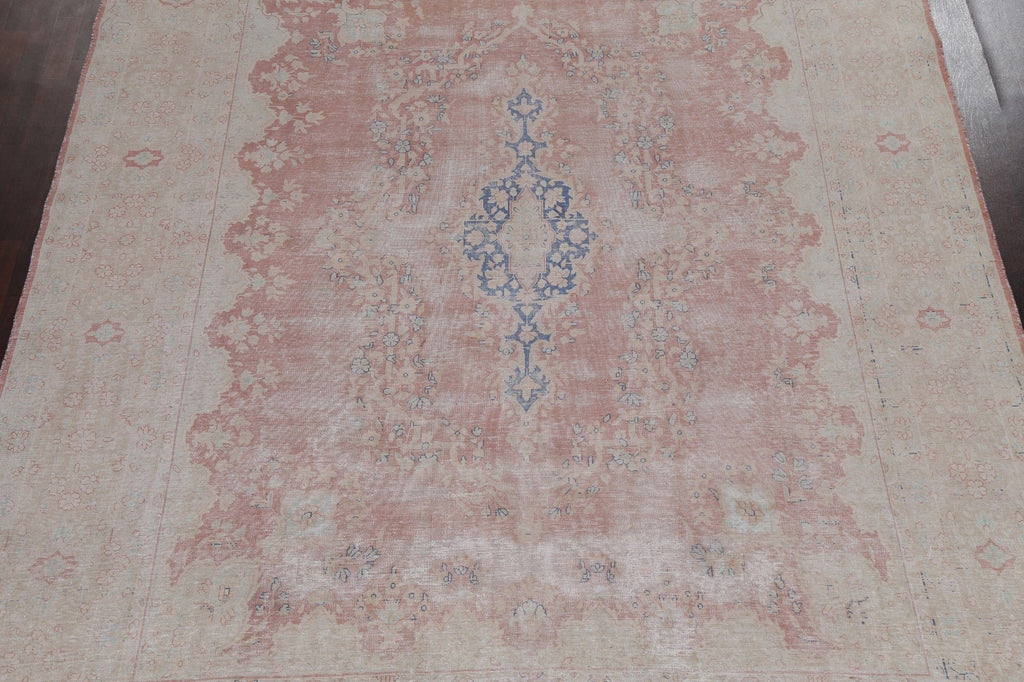 Vintage Distressed Kerman Persian Area Rug 10x13