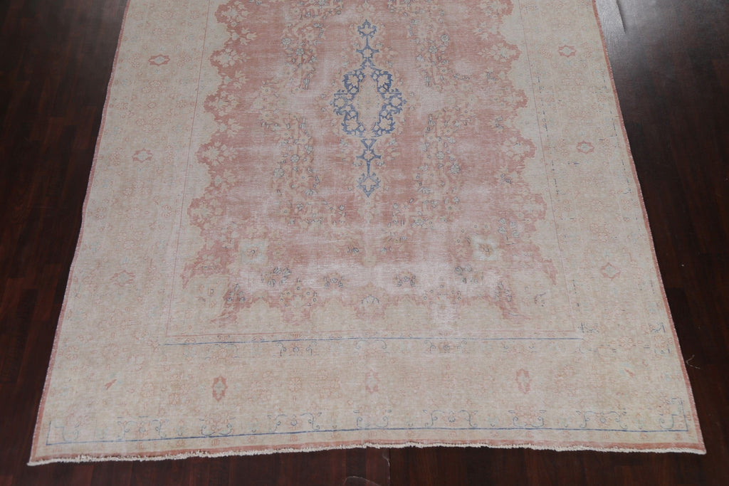 Vintage Distressed Kerman Persian Area Rug 10x13