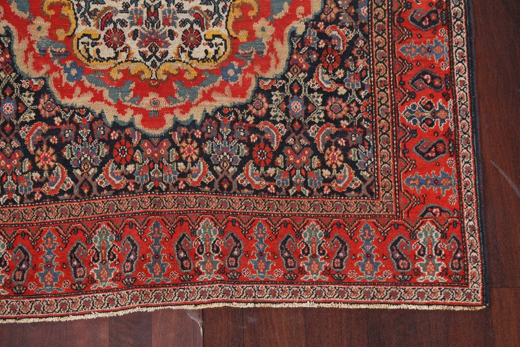 Pre-1900 Antique Vegetable Dye Senneh Persian Area Rug 4x7