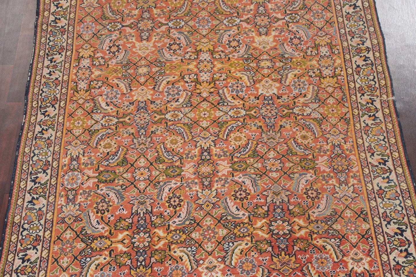 Antique Vegetable Dye Mahal Persian Area Rug 7x11