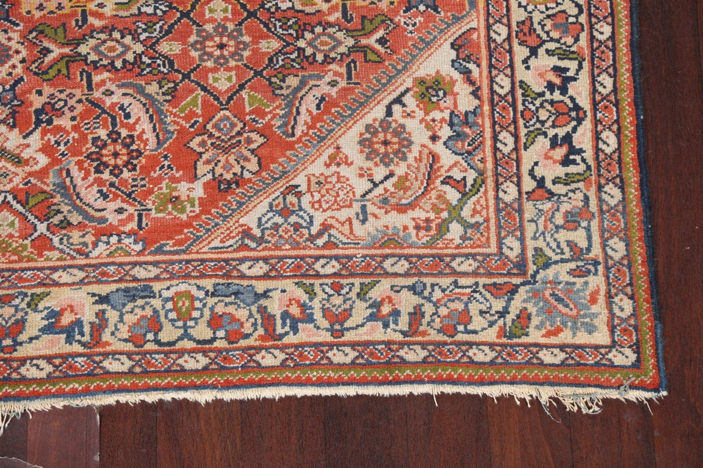 Antique Vegetable Dye Mahal Persian Area Rug 7x11