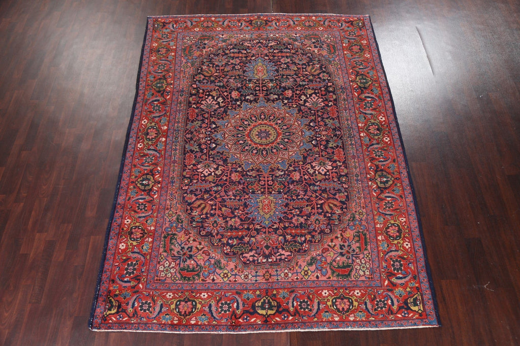 Antique Vegetable Dye Heriz Serapi Persian Area Rug 8x11