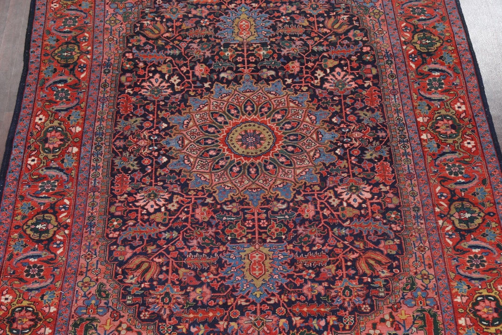 Antique Vegetable Dye Heriz Serapi Persian Area Rug 8x11