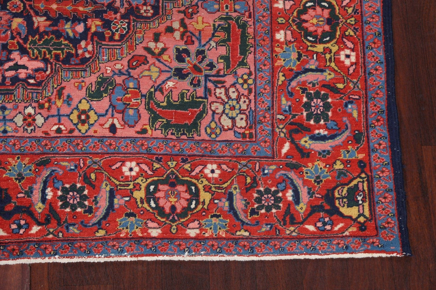 Antique Vegetable Dye Heriz Serapi Persian Area Rug 8x11