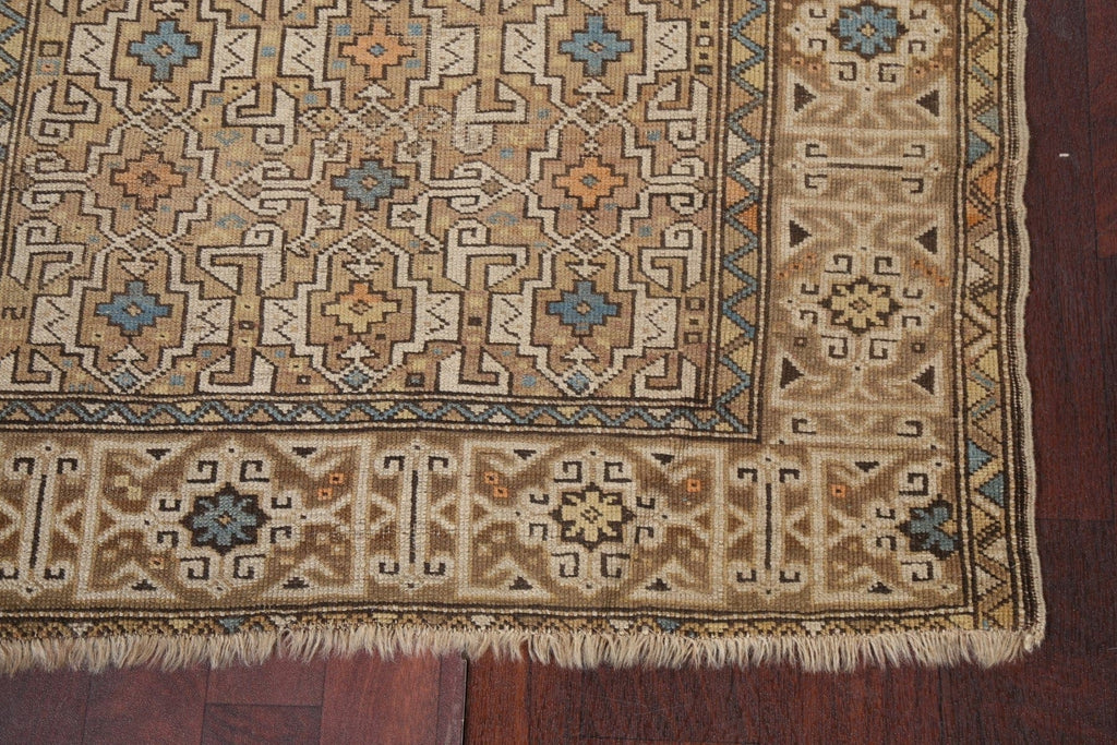 Pre-1900 Antique Caucasian Vegetable Dye Wool Rug 3x5