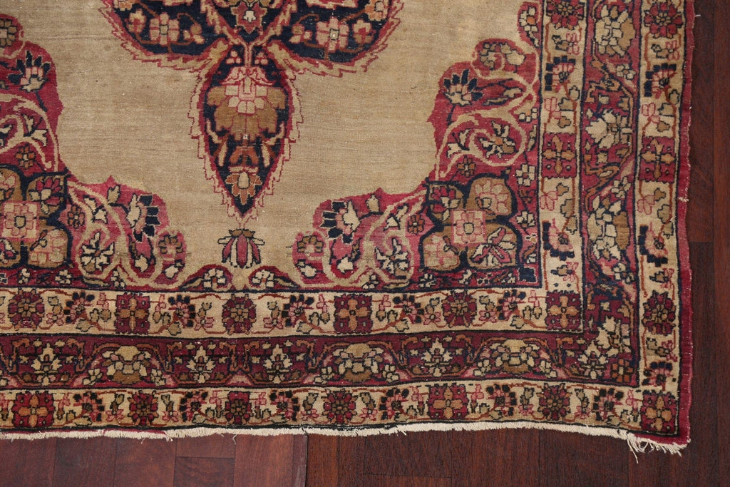 Pre-1900 Antique Vegetable Dye Kerman Persian Area Rug 4x6