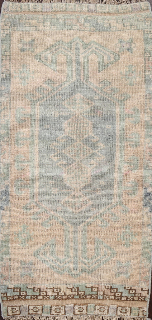 Handmade Wool Oushak Turkish Area Rug 1x3