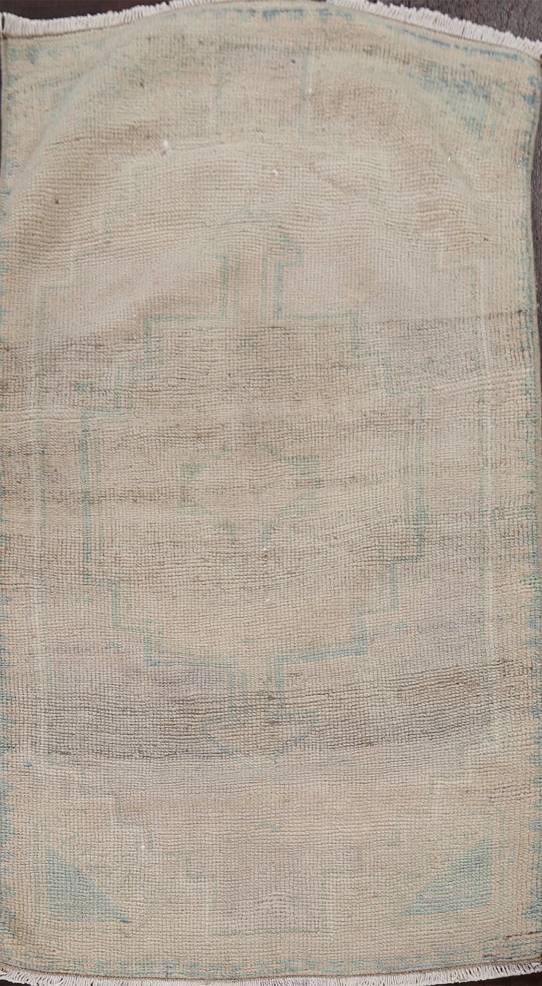 Distressed Geometric Oushak Turkish Wool Rug 2x3