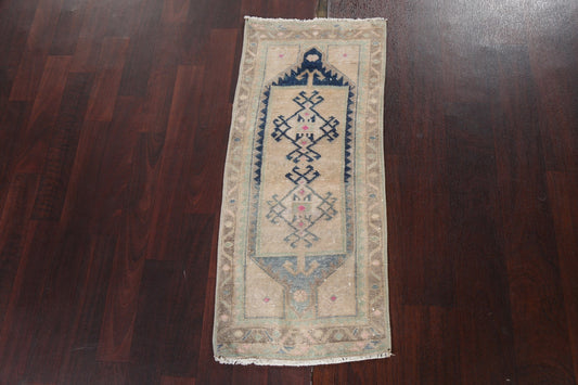 Vintage Wool Oushak Turkish Handmade Rug 1x3