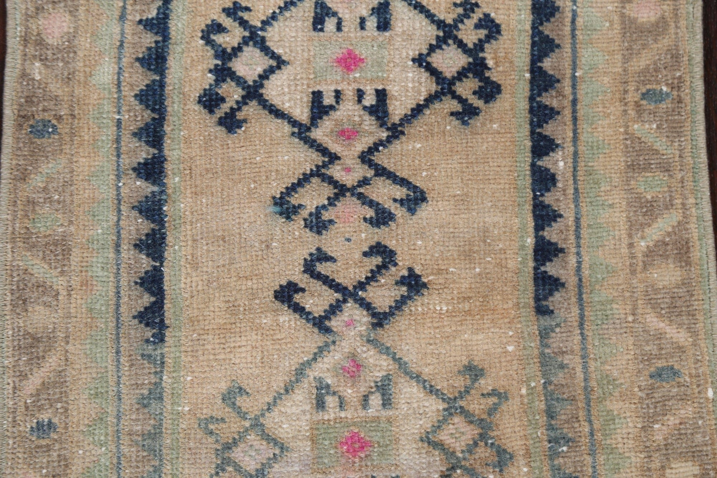 Vintage Wool Oushak Turkish Handmade Rug 1x3